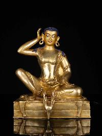 [three Kayug Masters], [marpa Lotsawa], [gampopa] And [milarepa] Set, Buddhist Statue, [full Gold Plated], [face Painted]