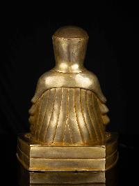 [three Kayug Masters], [marpa Lotsawa], [gampopa] And [milarepa] Set, Buddhist Statue, [full Gold Plated], [face Painted]