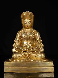[three Kayug Masters], [marpa Lotsawa], [gampopa] And [milarepa] Set, Buddhist Statue, [full Gold Plated], [face Painted]
