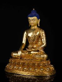 [shakyamuni Buddha], Buddhist Statue, [full Gold Plated], [face Painted]