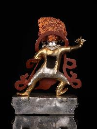 [vajrapani], Buddhist Statue, [gold Plated], [silver Plated], [face Painted]