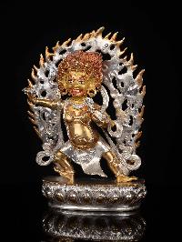 [vajrapani], Buddhist Statue, [gold Plated], [silver Plated], [face Painted]