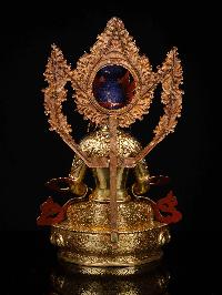 [aparimita] Buddhist Statue, [full Gold Plated], [stone Setting], [face Painted]