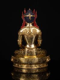 [medicine Buddha], [shakyamuni Buddha] And [amitabha Buddha] Set, Buddhist Statue, [full Gold Plated], [face Painted]