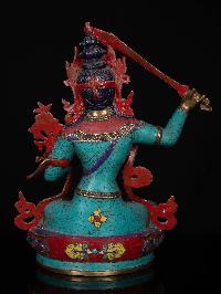 [manjushri], Buddhist Handmade Statue, [stone Setting], [face Painted]