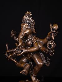 [ganesh], Buddhist Handmade Statue, [chocolate Oxidized], []