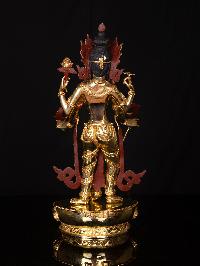 [vishnu], Buddhist Handmade Statue, [full Gold Plated], [face Painted]