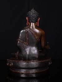 [medicine Buddha], Buddhist Handmade Statue, [chocolate Oxidized], [face Painted]
