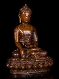 [shakyamuni Buddha], Buddhist Handmade Statue, [chocolate Oxidized]