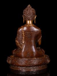 [shakyamuni Buddha], Buddhist Handmade Statue, [chocolate Oxidized]