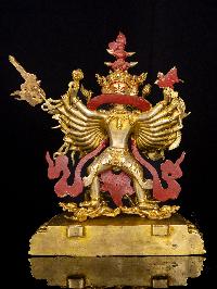 [kalachakra], Buddhist Handmade Statue, [full Gold Plated], [face Painted]