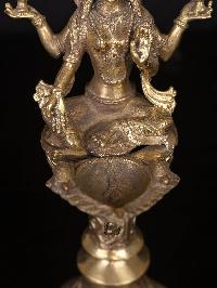 [unique], Statue Of Panas, Oil Lamp, Sukunda Laksmi Or Laxmi, Panas, [bronze Finishing]