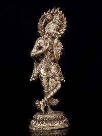 [krishna], Nepali Handmade Statue, [brass Finishing]