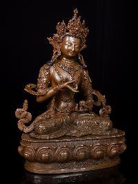 [vajrasattva], Buddhist Handmade Statue, [chocolate Oxidized]