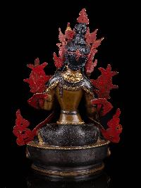 [white Tara], Buddhist Handmade Statue, [chocolate Oxidized], [face Painted]