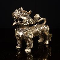 Buddhist Statue Of [temple Lion Pair] Set, [sand Casting]