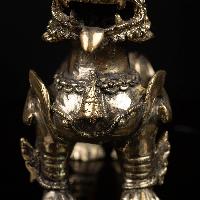 Buddhist Statue Of [temple Lion Pair] Set, [sand Casting]