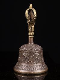Buddhist [bronze Finishing] Bell With Carving