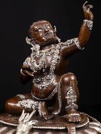 [milarepa], Buddhist Handmade Statue, [silver And Chocolate Oxidized]