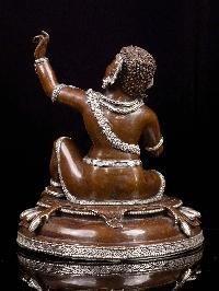 [milarepa], Buddhist Handmade Statue, [silver And Chocolate Oxidized]