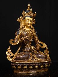 [vajrasattva], Buddhist Handmade Statue, [partly Gold Plated], [face Painted]