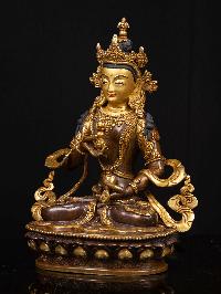 [vajrasattva], Buddhist Handmade Statue, [partly Gold Plated], [face Painted]