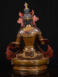 [vajrasattva], Buddhist Handmade Statue, [partly Gold Plated], [face Painted]
