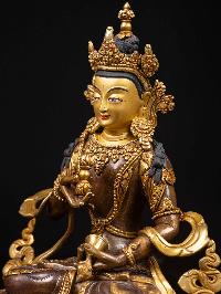[vajrasattva], Buddhist Handmade Statue, [partly Gold Plated], [face Painted]