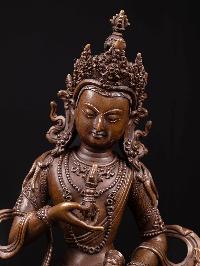 [vajrasattva] With Double Base, Buddhist Handmade Statue, [chocolate Oxidized]