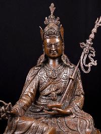 [padmasambhava], Buddhist Handmade Statue, [chocolate Oxidized]