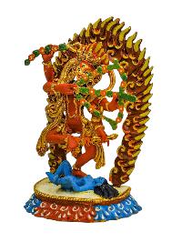 [kurukulla], Buddhist Miniature Statue, [thangka Color Finishing], [face Painted]