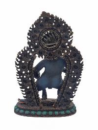 [black Jambhala], Buddhist Miniature Statue, [thangka Color Finishing]