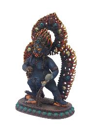[black Jambhala], Buddhist Miniature Statue, [thangka Color Finishing]