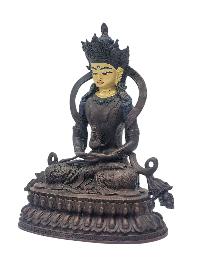 [aparimita], Buddhist Miniature Statue, [chocolate Oxidized], [face Painted]