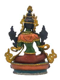 [green Tara], Buddhist Miniature Statue, [thangka Color Finishing]