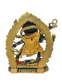 [mahakala Six Arms], Buddhist Miniature Statue, [thangka Color Finishing]