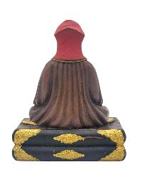 [gampopa], Buddhist Miniature Statue, [chocolate Oxidized]