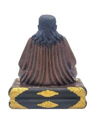 [marpa Lotsawa], Buddhist Miniature Statue, [chocolated Oxidized]