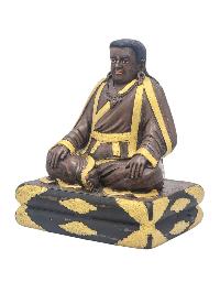 [marpa Lotsawa], Buddhist Miniature Statue, [chocolated Oxidized]