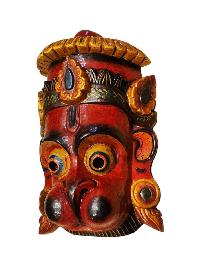 Buddhist Wooden Mask Of [hanuman], Tibetan Style Wtih [traditional Colors], Poplar Wood