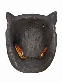 Buddhist Wooden Mask Of [snow Lion], Tibetan Style Wtih [traditional Colors], Poplar Wood