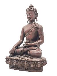 [shakyamuni Buddha], Buddhist Miniature Statue, [chocolate Oxidized]