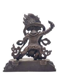 [vajrapani], Buddhist Miniature Statue, [chocolate Oxidized]