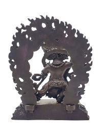 [vajrapani], Buddhist Miniature Statue, [chocolate Oxidized]