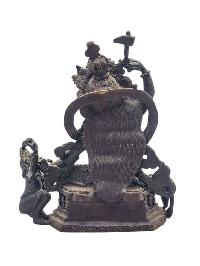 [banglamukhi], Buddhist Miniature Statue, [chocolate Oxidized]