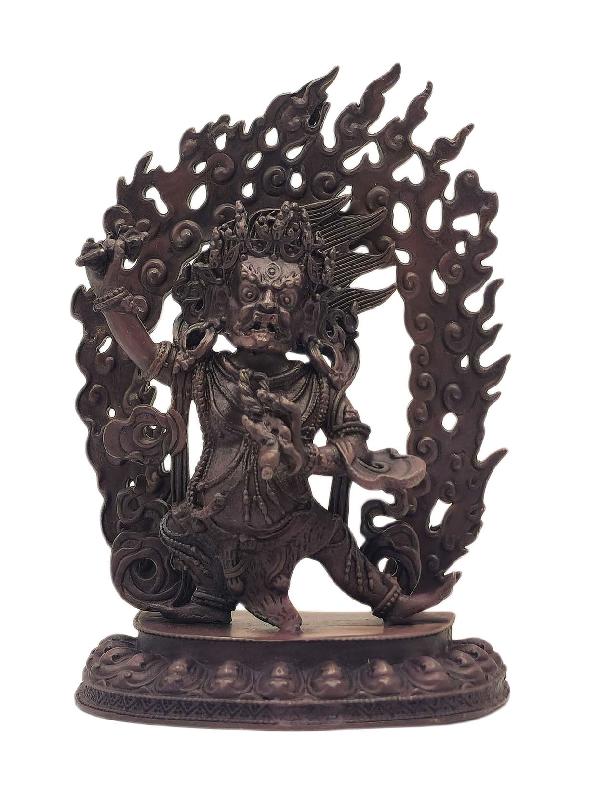 [vajrapani], Buddhist Miniature Statue, [chocolate Oxidized]