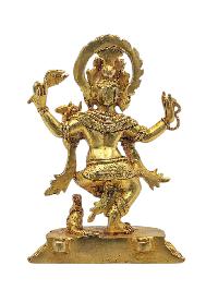 [four Arms Ganesh], Buddhist Miniature Statue, [full Gold Plated]