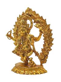[four Arms Ganesh], Buddhist Miniature Statue, [full Gold Plated]