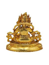 [yellow Jambhala], Buddhist Miniature Statue, [full Gold Plated]
