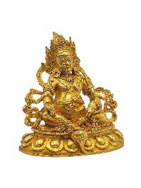 [yellow Jambhala], Buddhist Miniature Statue, [full Gold Plated]